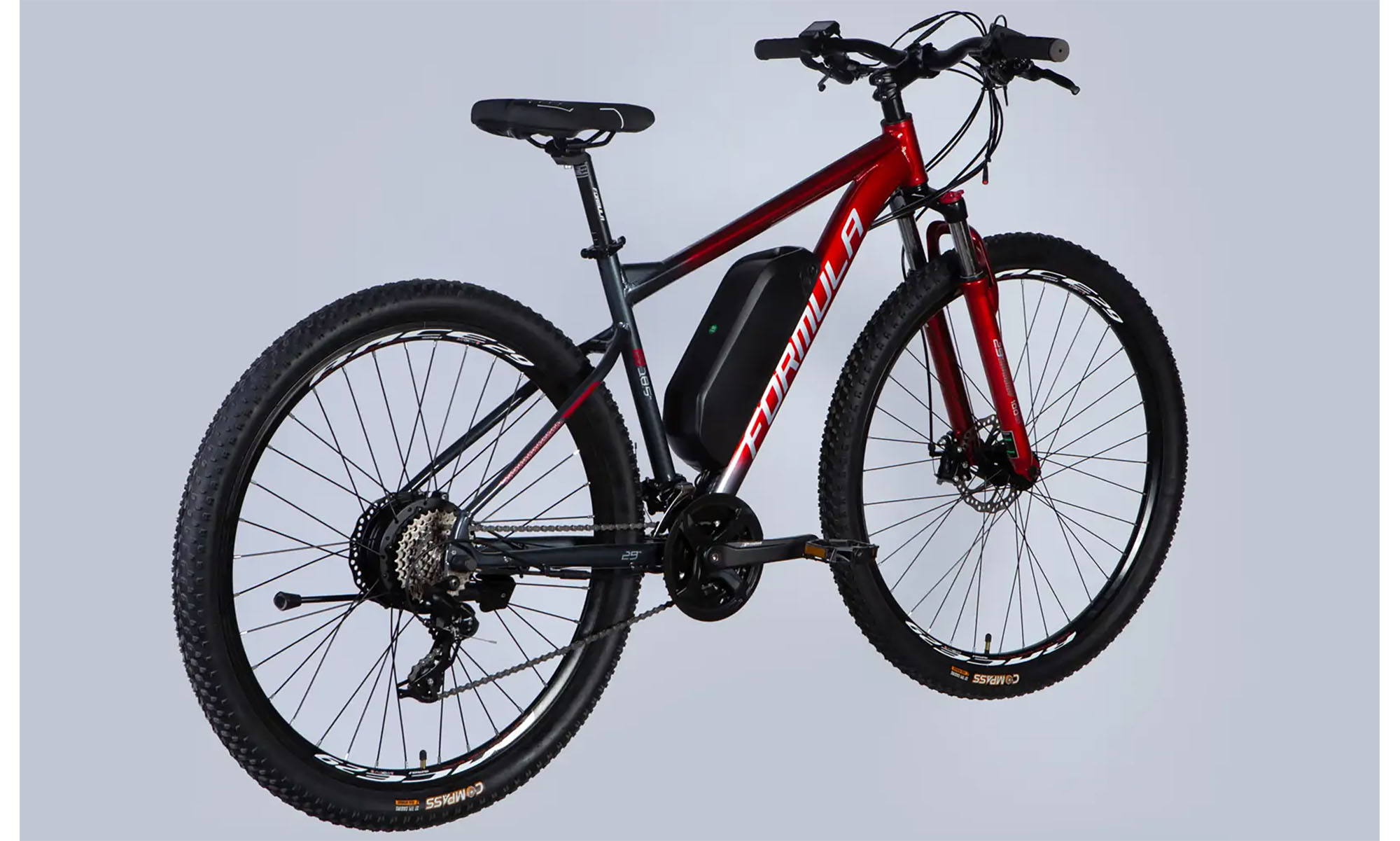 Велосипед с электроприводом Formula eF-1 DD CS 29", размер XL, рама-21", 48B, 17.5А*ч, 500Вт, год 2026, красно-серебристый 5