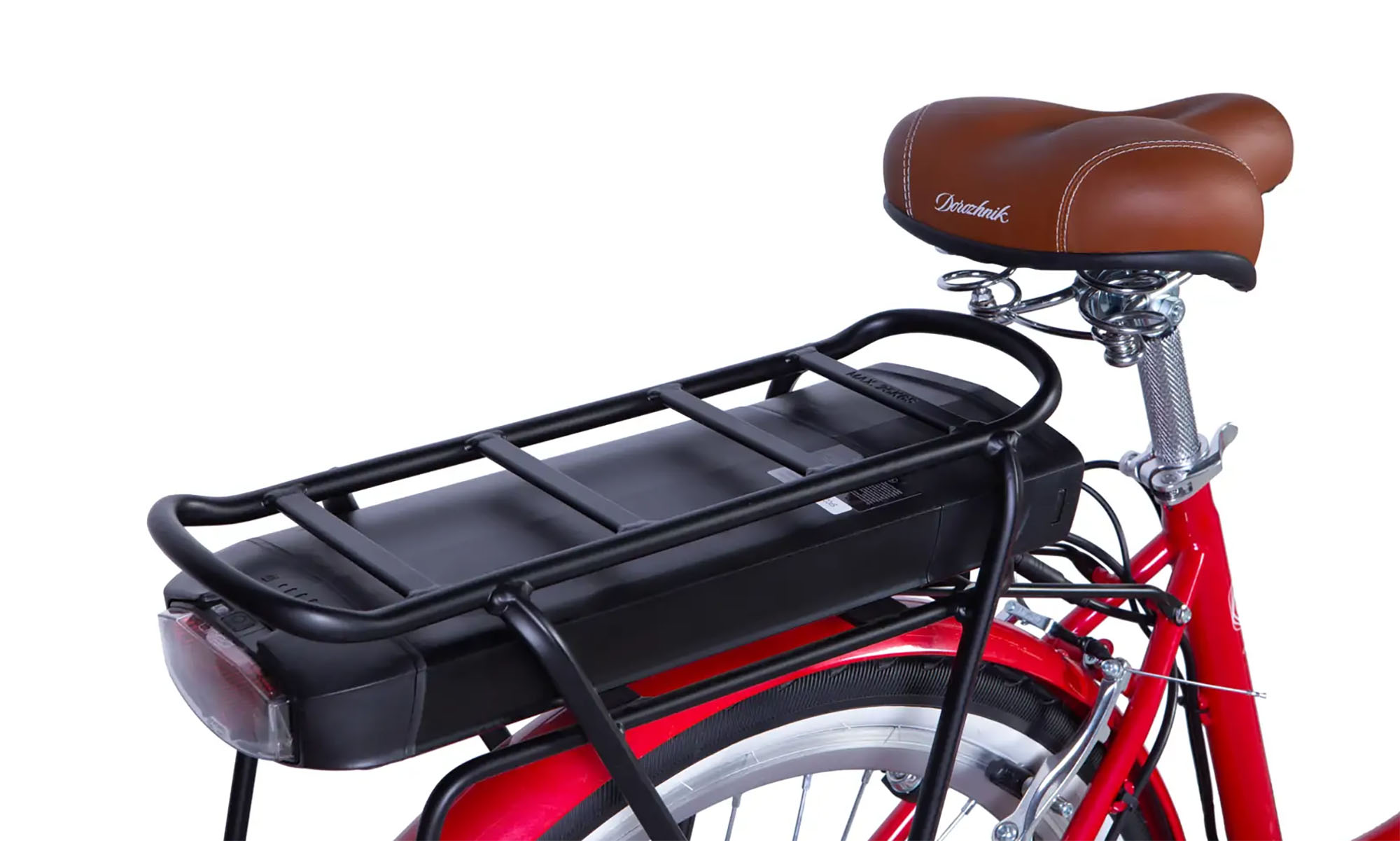 Велосипед с электроприводом Dorozhnik eLUX Vbr FR 26", размер M. рама-17", 36B, 13А*ч, 500Вт, год 2026, сливовый (матовый) 3