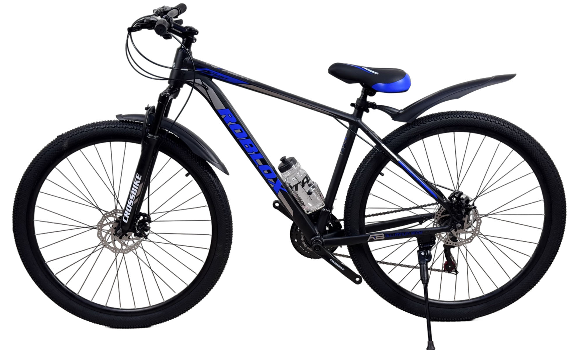 Велосипед CrossBike Roblox 29", размер L, рама 19", год 2026, Черный-Синий 2