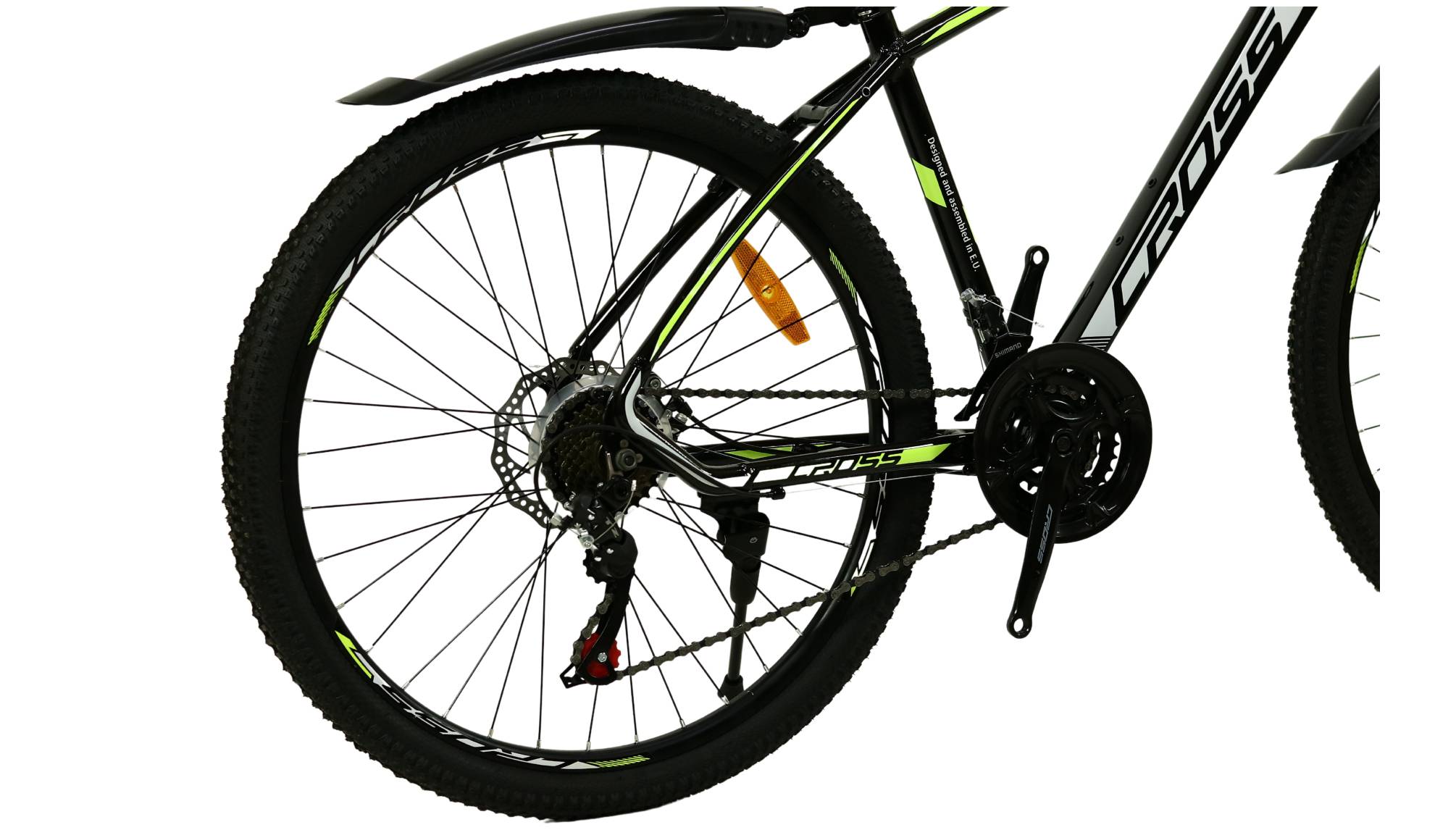 Фотография Велосипед CROSS Tracker 29", размер M рама 18" (2023), Черный-Желтый 3