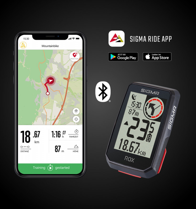 Фотография Велокомпьютер Sigma Sport ROX 2.0 Top Mount, Черный 4