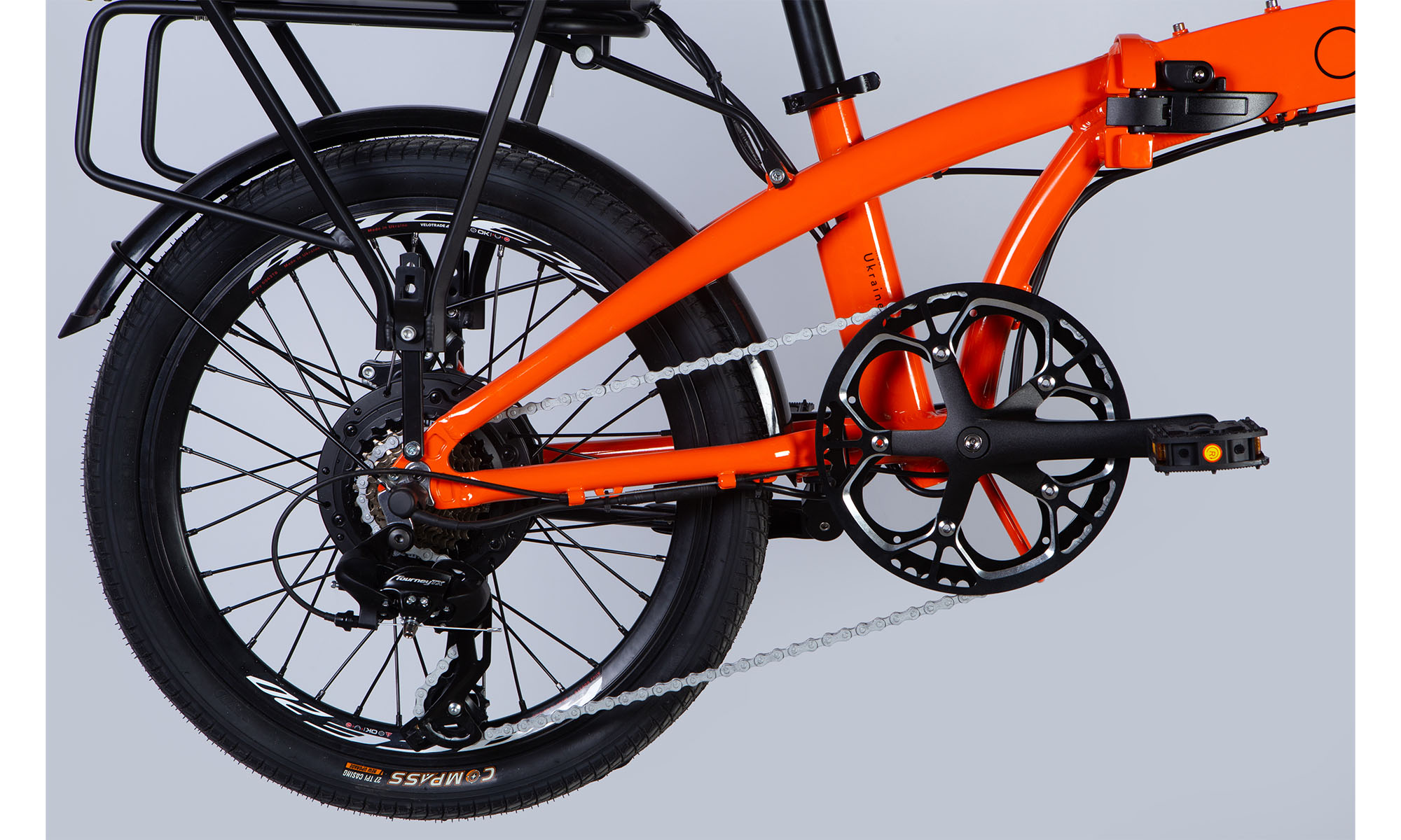 Велосипед з електроприводом Dorozhnik eONYX DD CS 20" розмір XXS рама-11", 2025, 36B 12.5А*ч 500Вт оранжевий YS 7421 4