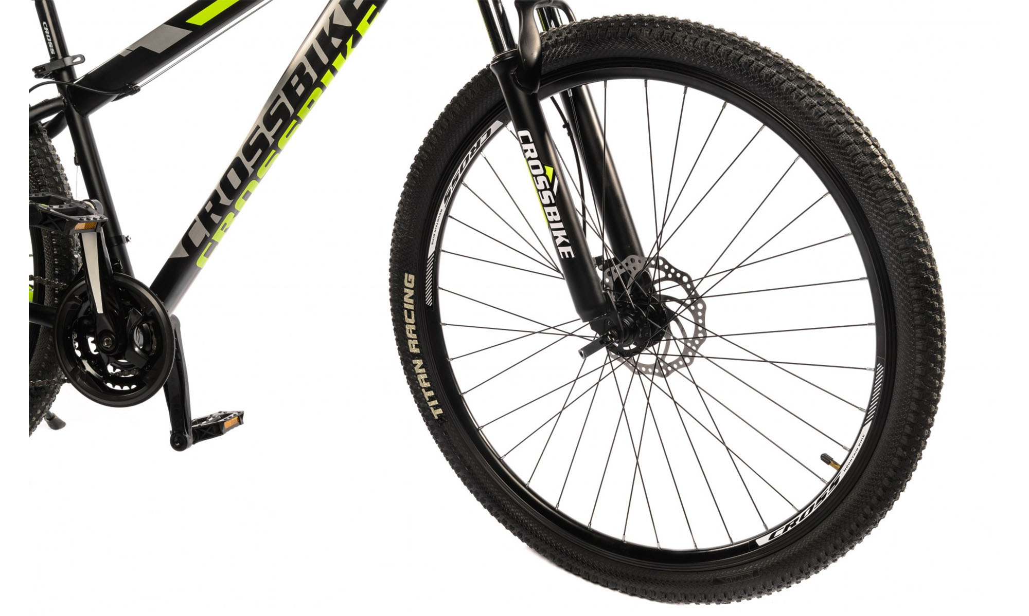 Велосипед CrossBike Storm 29", розмір L, рама 19.5", 2024, Чорний-Жовтий 4