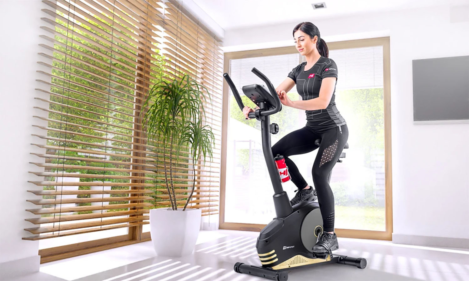 Велотренажер Hop-Sport HS-2080 Spark model Золотий 2