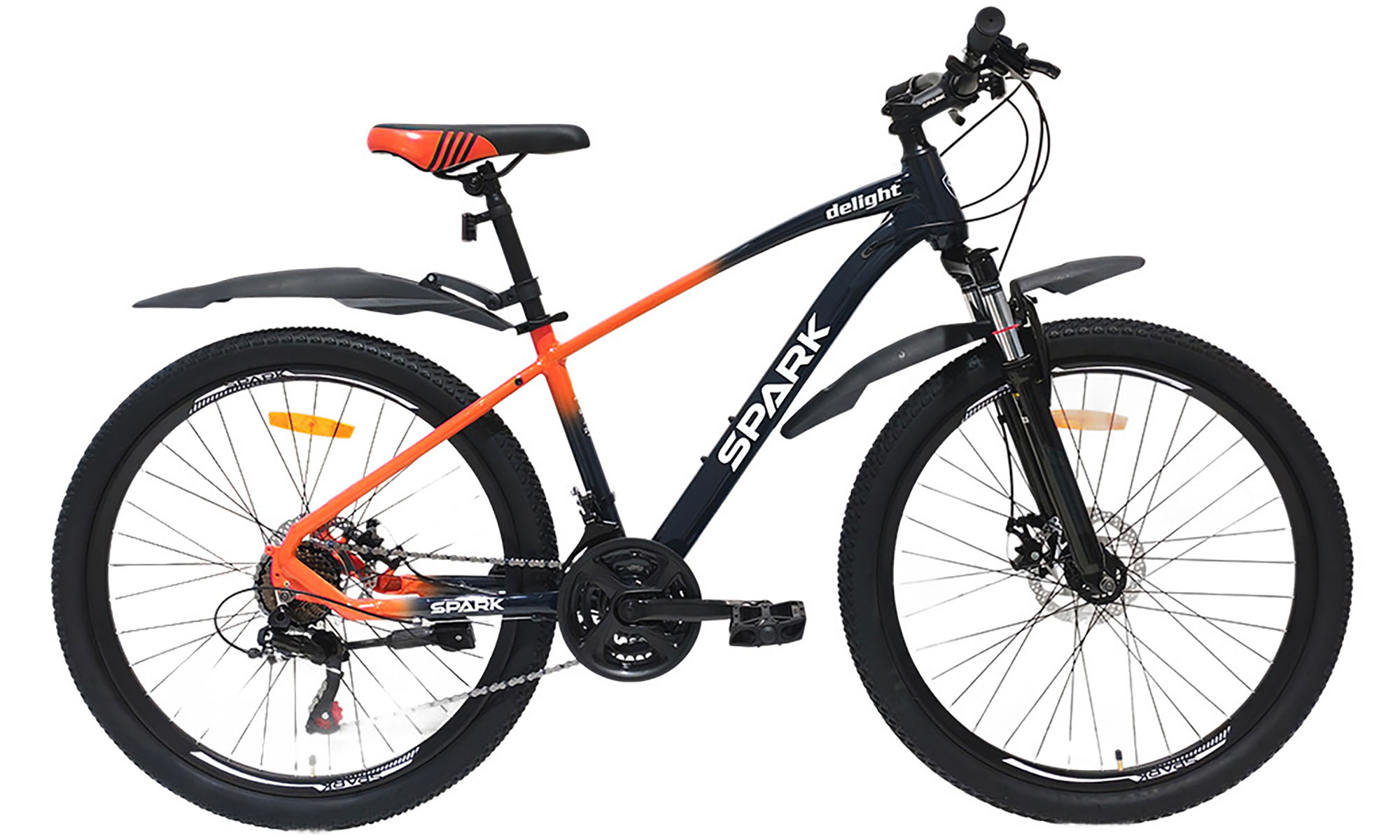 Велосипед SPARK DELIGHT 26", розмір S, рама 15", 2025, темно-синій з помаранчевим 4