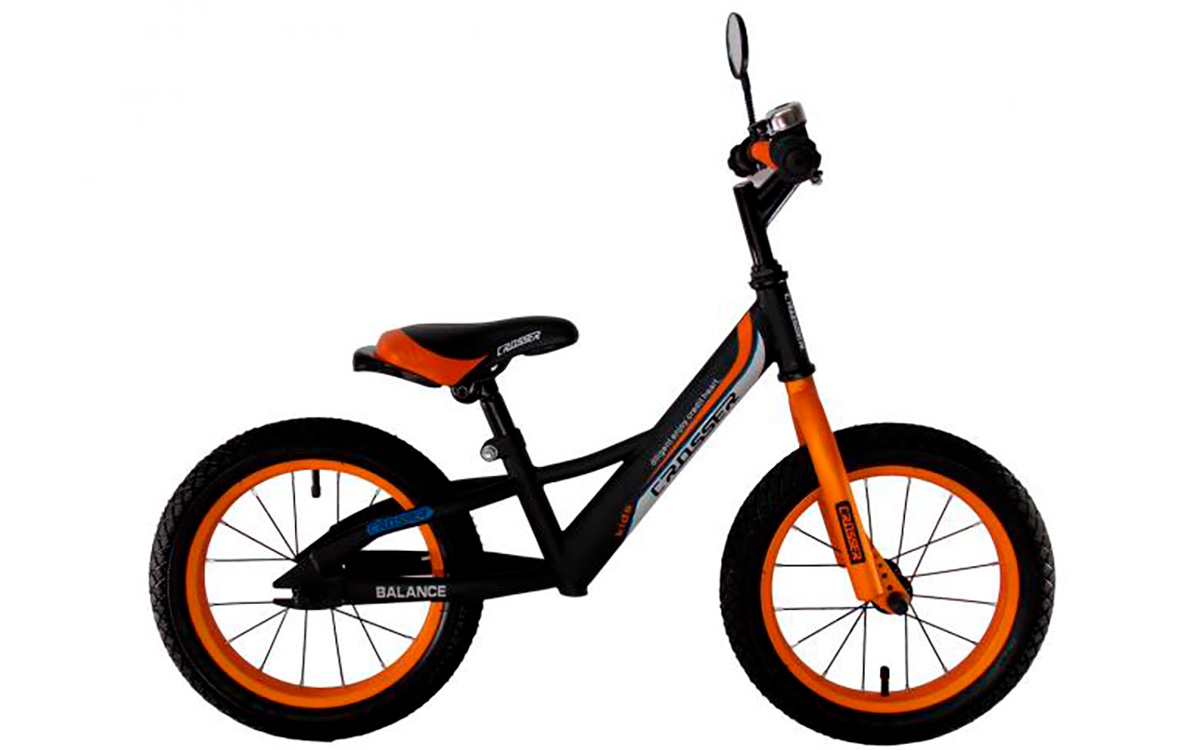 Фотография Беговел Crosser Balance bike 16"  Черно-оранжевый