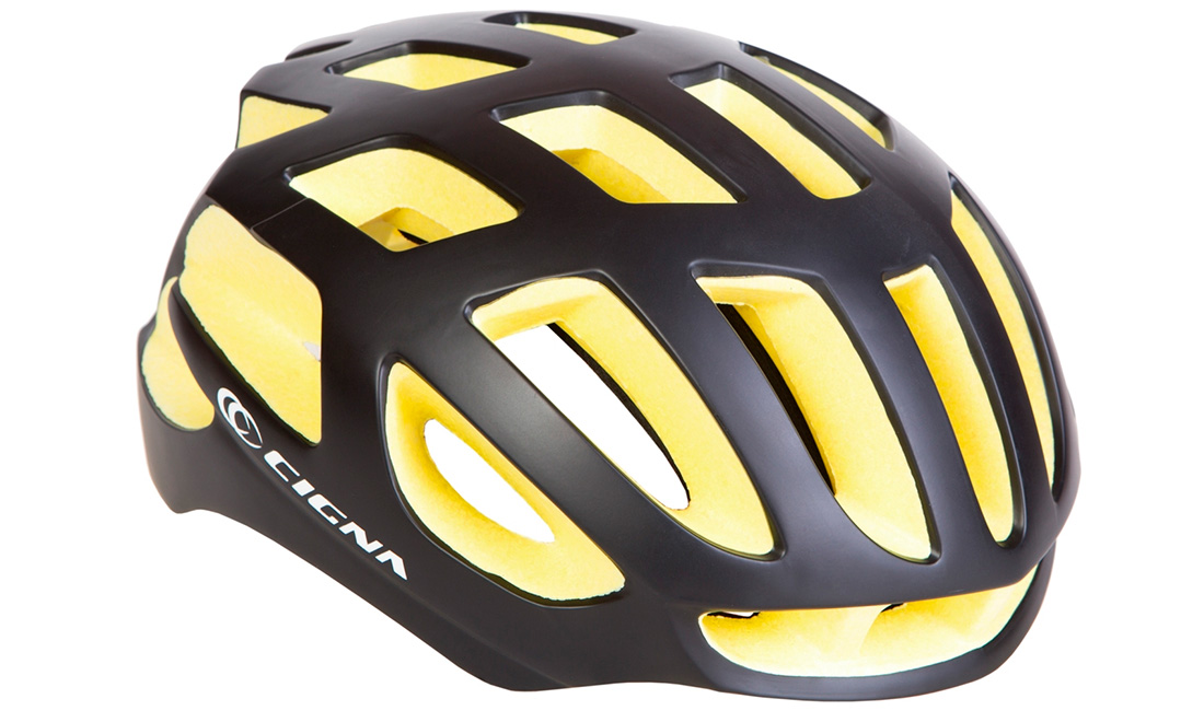 Фотография Шлем велосипедный СIGNA TT-4, размер L (58-61 см)  Черно-желтый