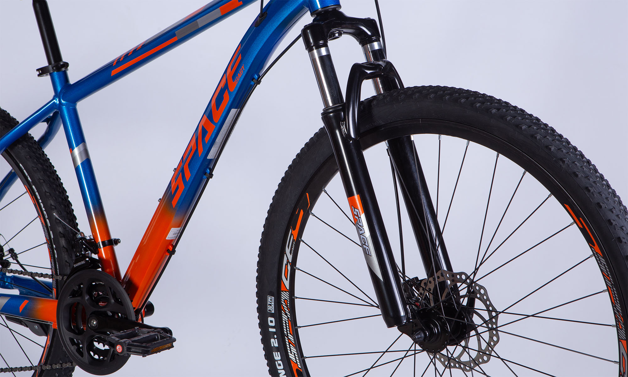 Велосипед SPACE MERCURY DD FR 29", розмір M, рама 18", 2025, синьо-помаранчевий (матовий) 6
