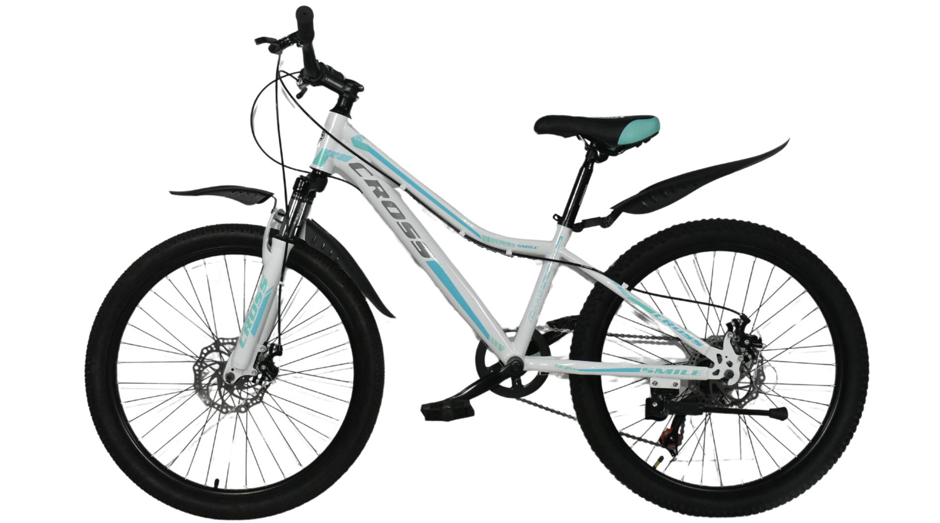 Фотографія Велосипед Cross SMILE 26", розмір XS рама 13" (2023) Білий-Блакитний
