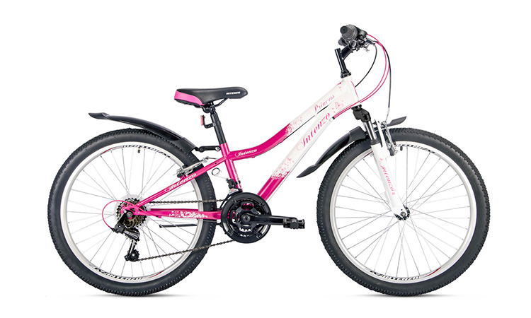 Фотография Велосипед Intenzo PRINCESS 24" V-brake (2021) 2021 Бело-розовый
