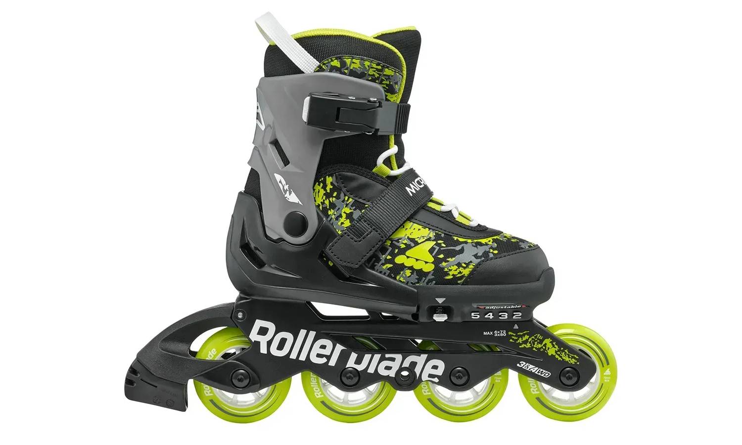 Ролики Rollerblade Microblade SL black-lime 36.5-40 7 Ролики Rollerblade Microblade SL black-lime 36.5-40 7