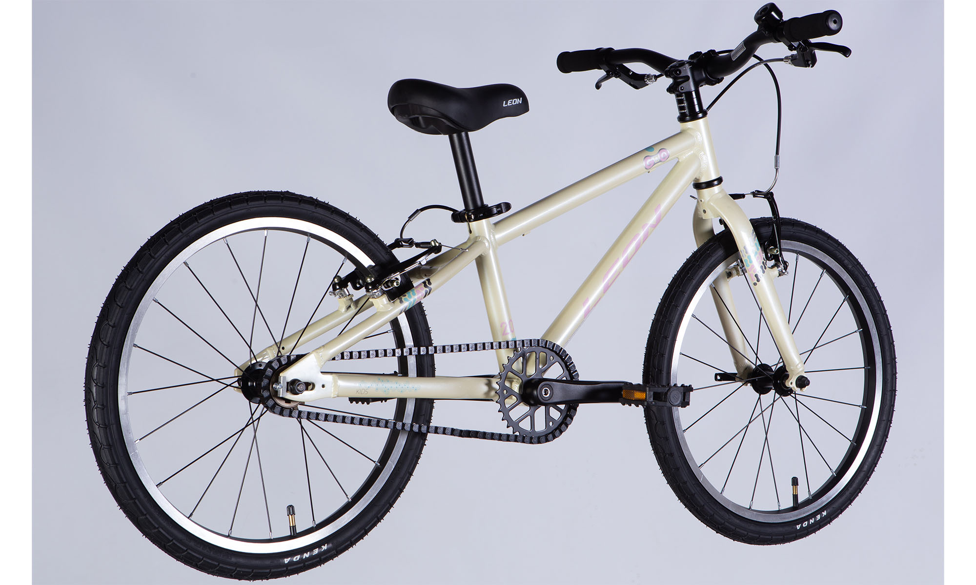 Велосипед Leon GO Vbr FR 20", розмір XS, рама 10", 2025, бежевий з рожевим 3