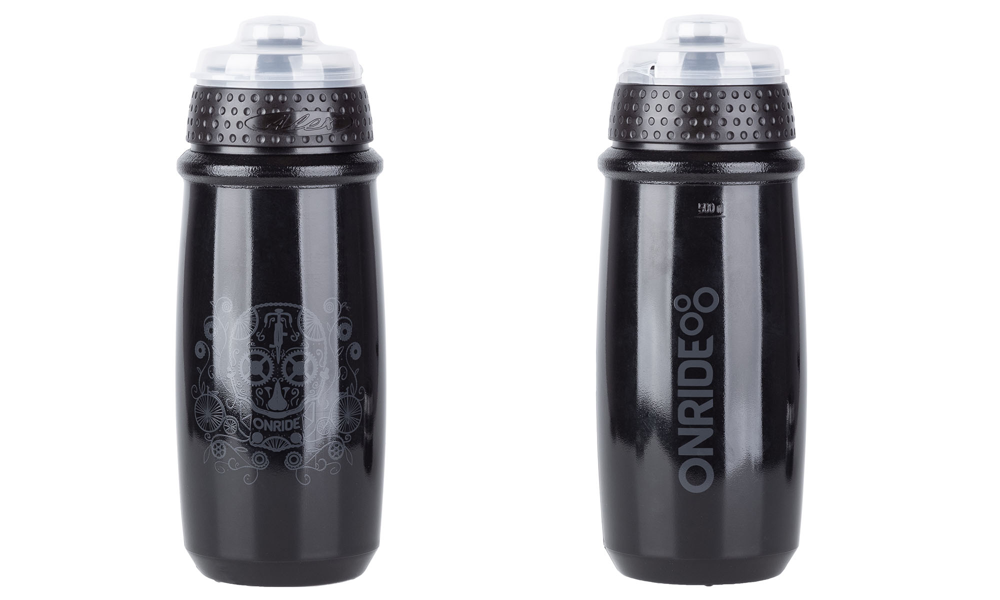 Фляга ONRIDE Forever 20 650 мл, з ковпачком, чорно-сіра 