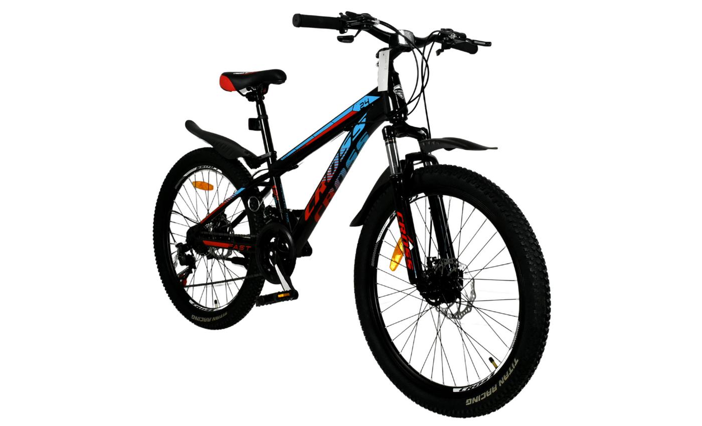 Фотография Велосипед Cross FAST 24" размер XXS рама 12" 2023 Черно-Красный 2