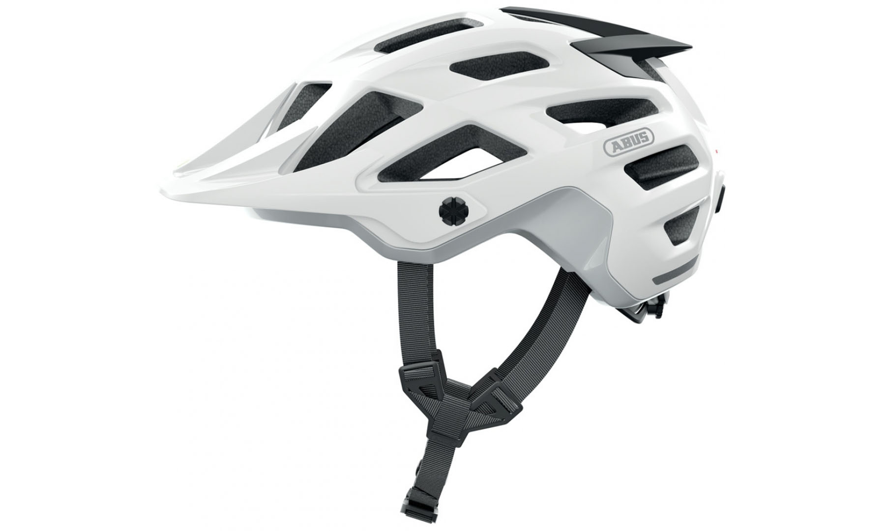 Велошлем спортивный ABUS MOVENTOR 2.0 Shiny White, размер M (54-58 см), глянцевый белый 