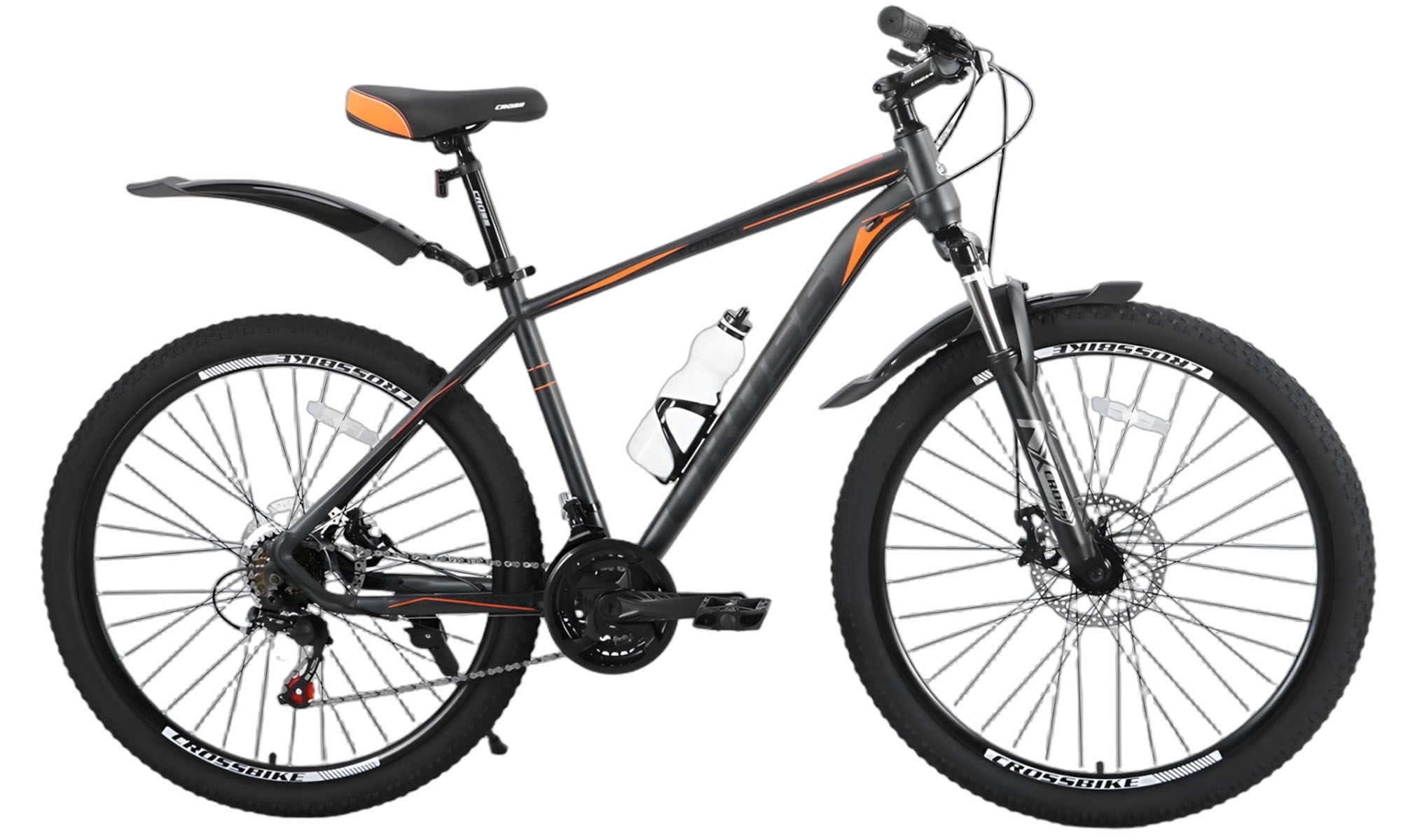 Велосипед Cross Forest 27.5", розмір M, рама 18", рік 2025, Сірий-помаранчевий Велосипед Cross Forest 27.5", розмір M, рама 18", рік 2025, Сірий-помаранчевий
