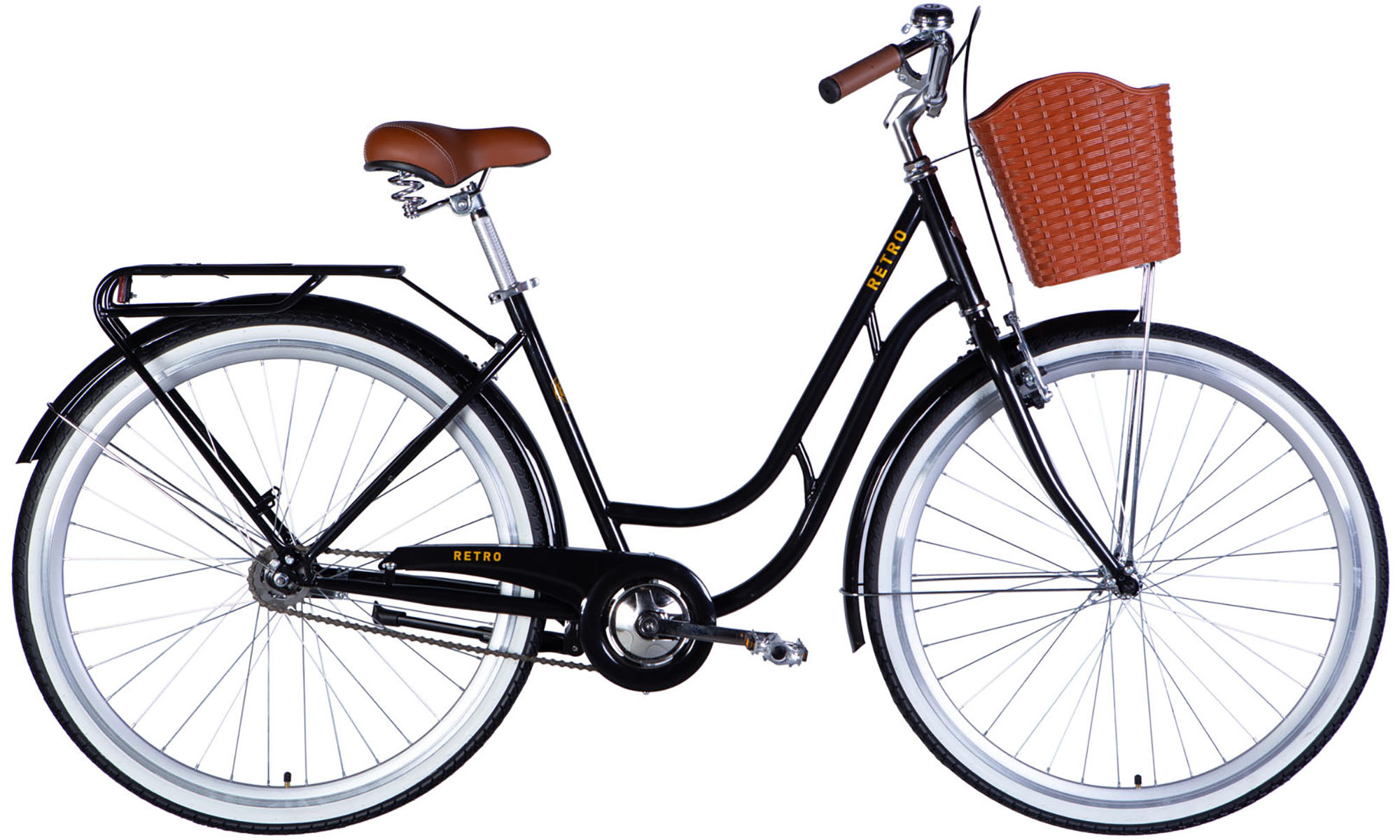 Велосипед Dorozhnik RETRO Velosteel 28", размер L, рама-19", год 2026, черный 