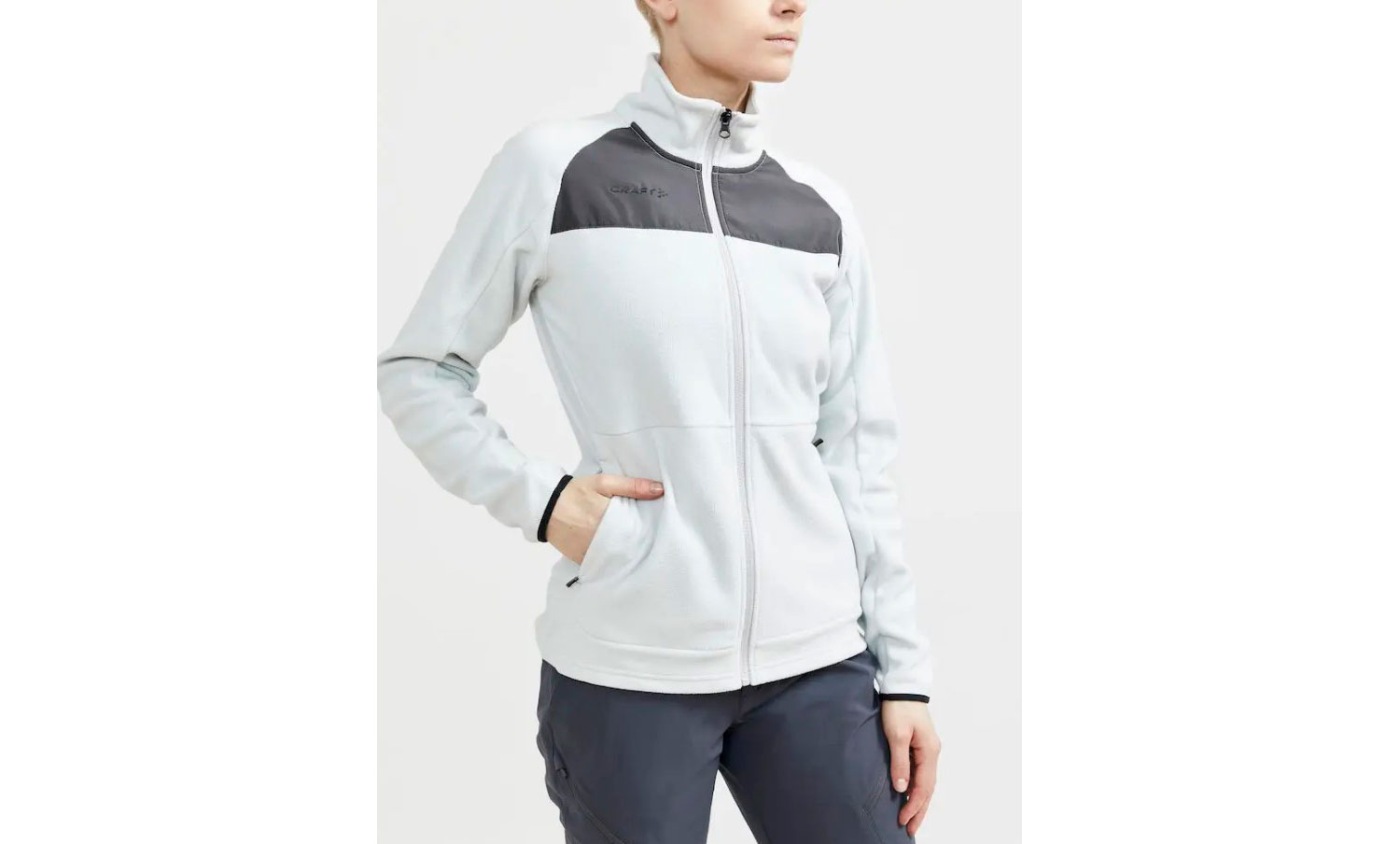 Кофта Craft ADV Explore Fleece Midlayer женская, размер L, сезон AW 22, белый 7