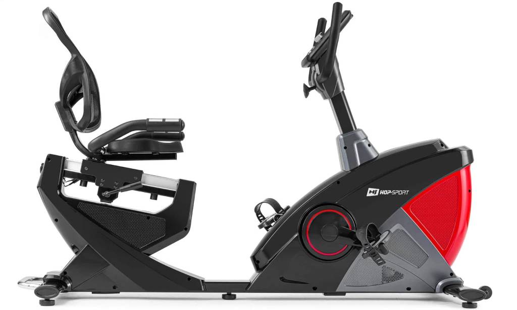 Горизонтальний велотренажер Hop-Sport HS-070L Helix iConsole+ чорно-червоний 6