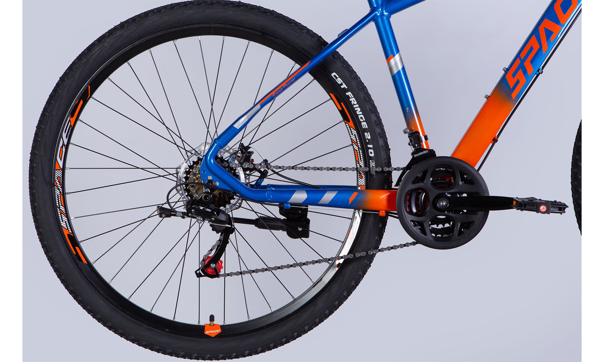 Велосипед SPACE MERCURY DD FR 29", розмір M, рама 18", 2025, синьо-помаранчевий (матовий) 5