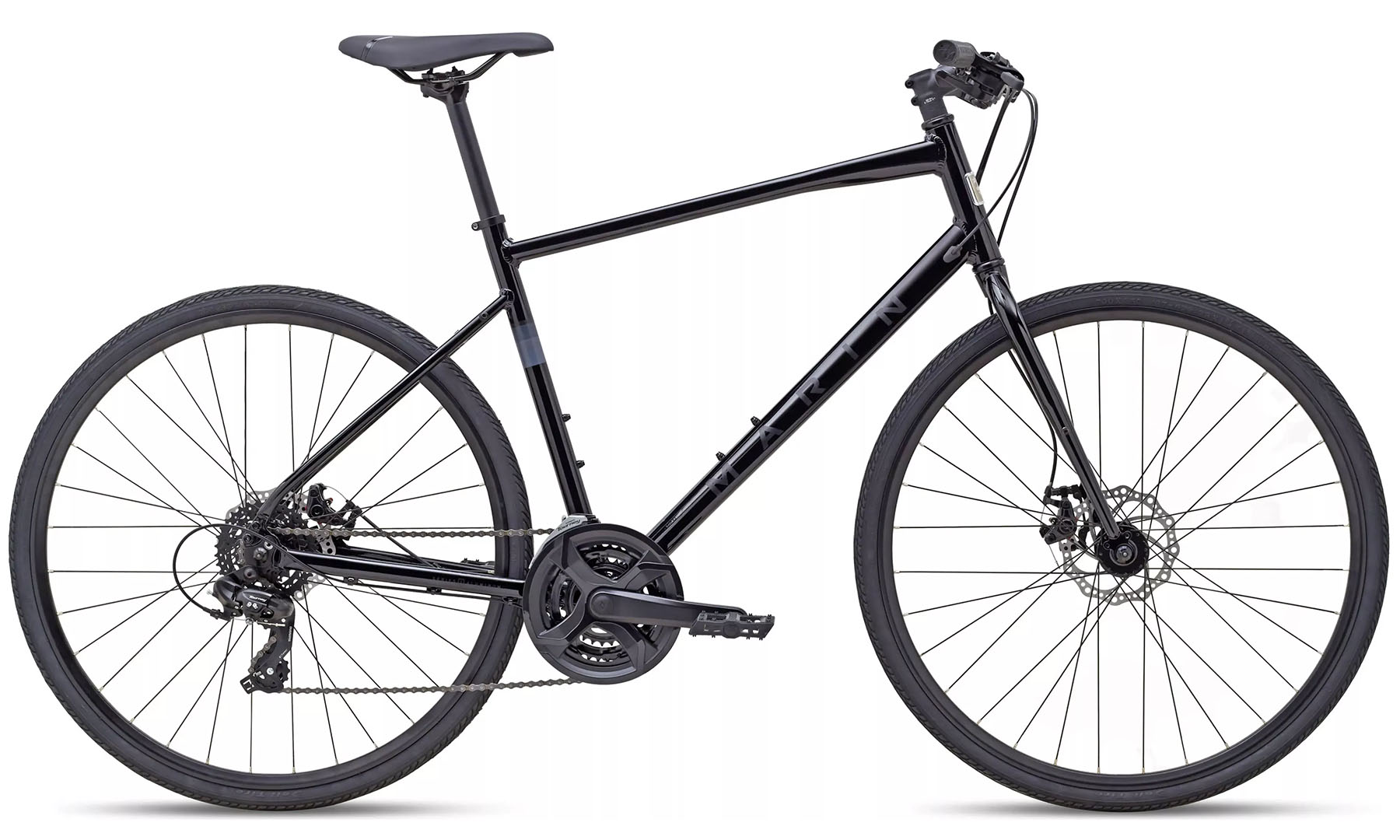 Фотографія Велосипед Marin Fairfax 1 28" рама XL 2024 Gloss Black/Black