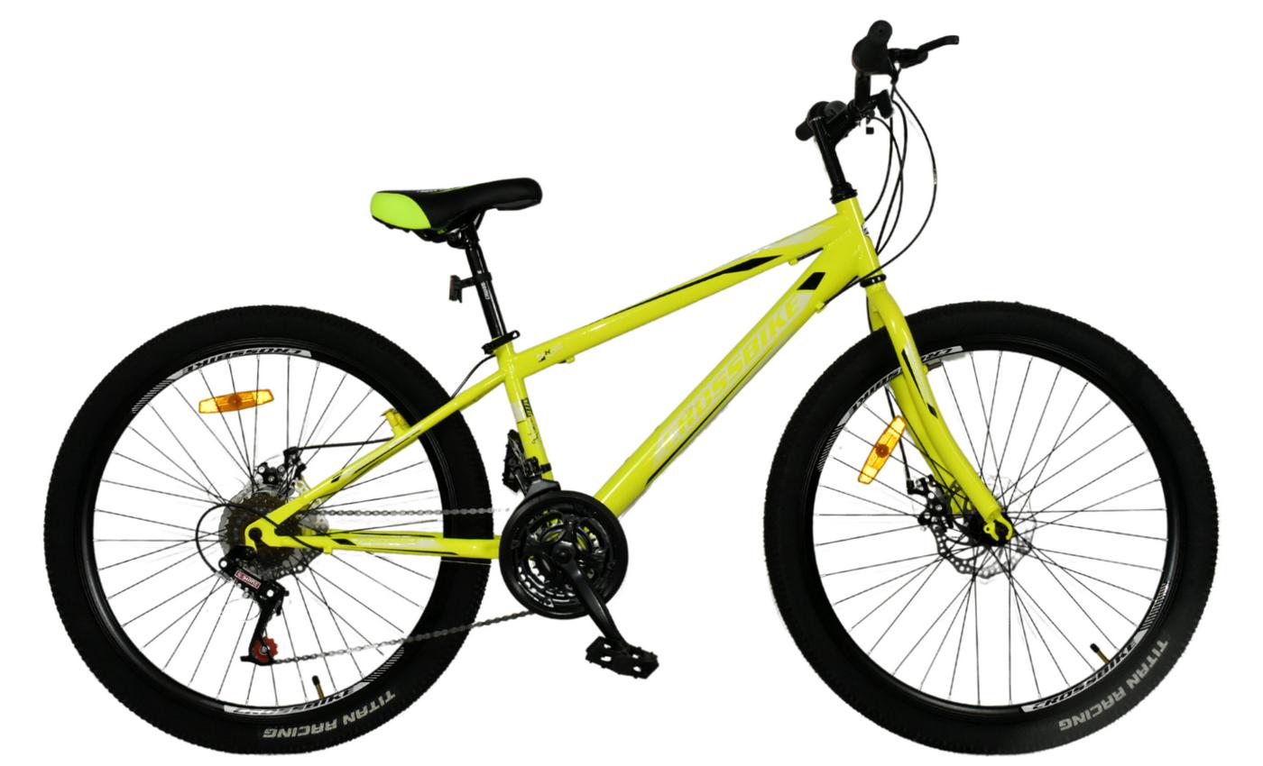 Фотография Велосипед CrossBike SPARK AD 26" размер XS рама 13 2022 Желтый 