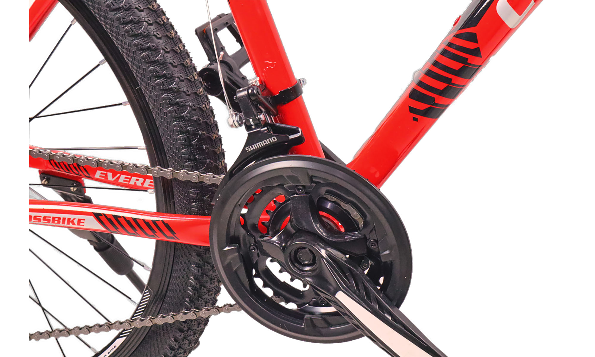 Фотография Велосипед CrossBike Everest 26", размер M, рама 17", 2022, Красный 3
