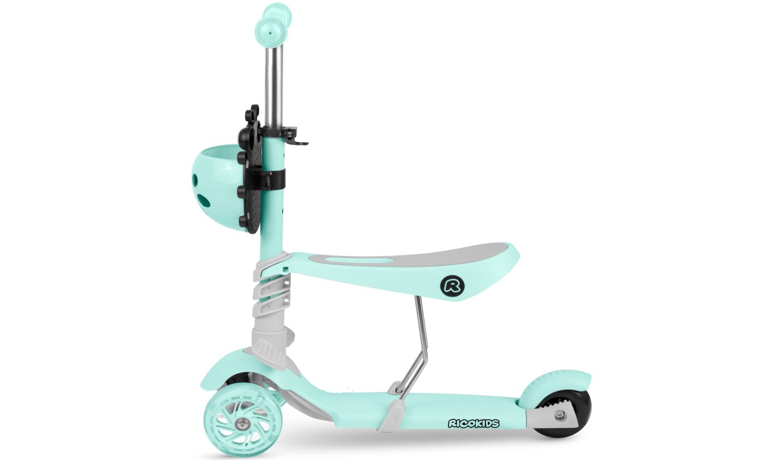 Самокат детский трехколесный Ricokids Buggy мятный 13