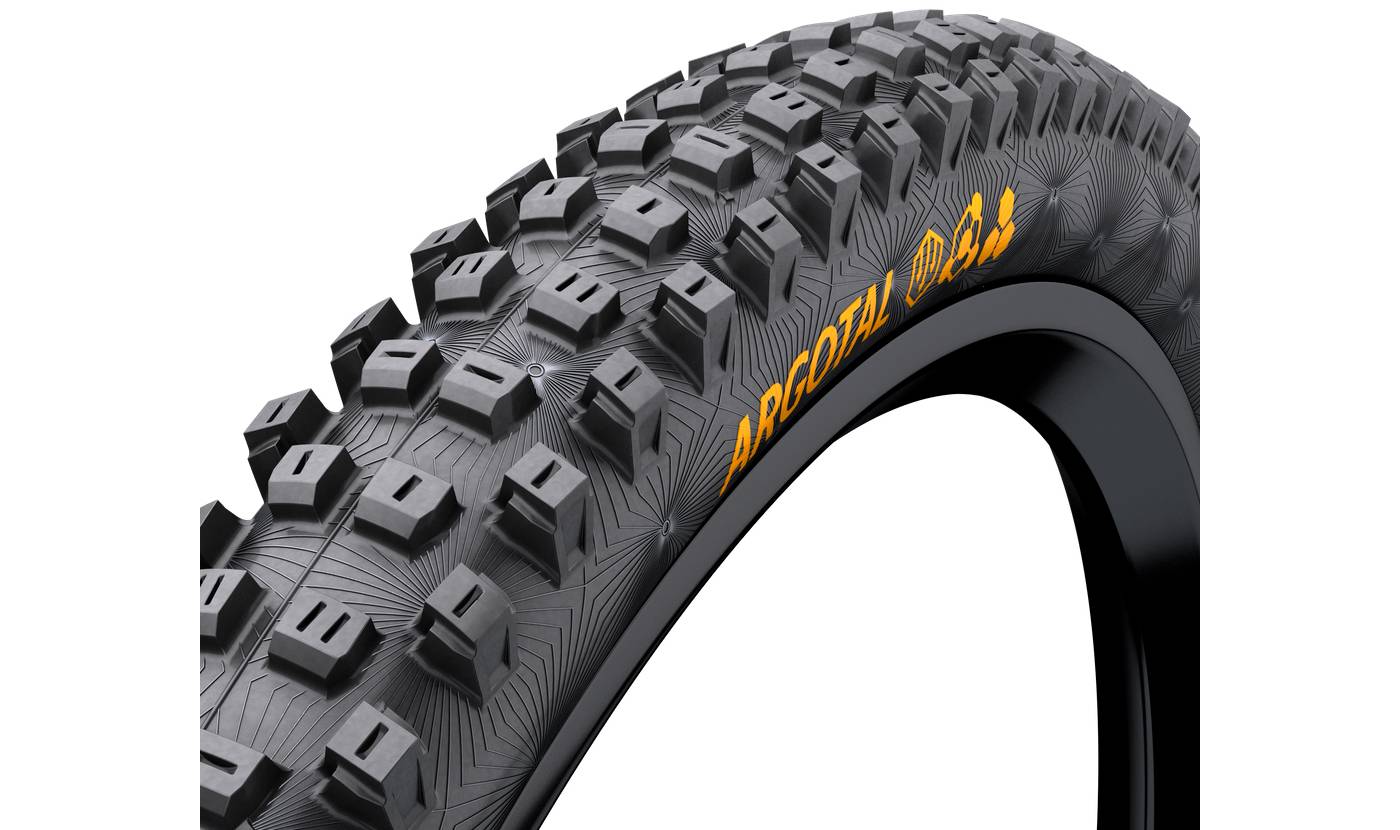 Фотография Покрышка бескамерная Continental Argotal Downhill SuperSoft 27.5 x 2.40, складная skin, Черная 2