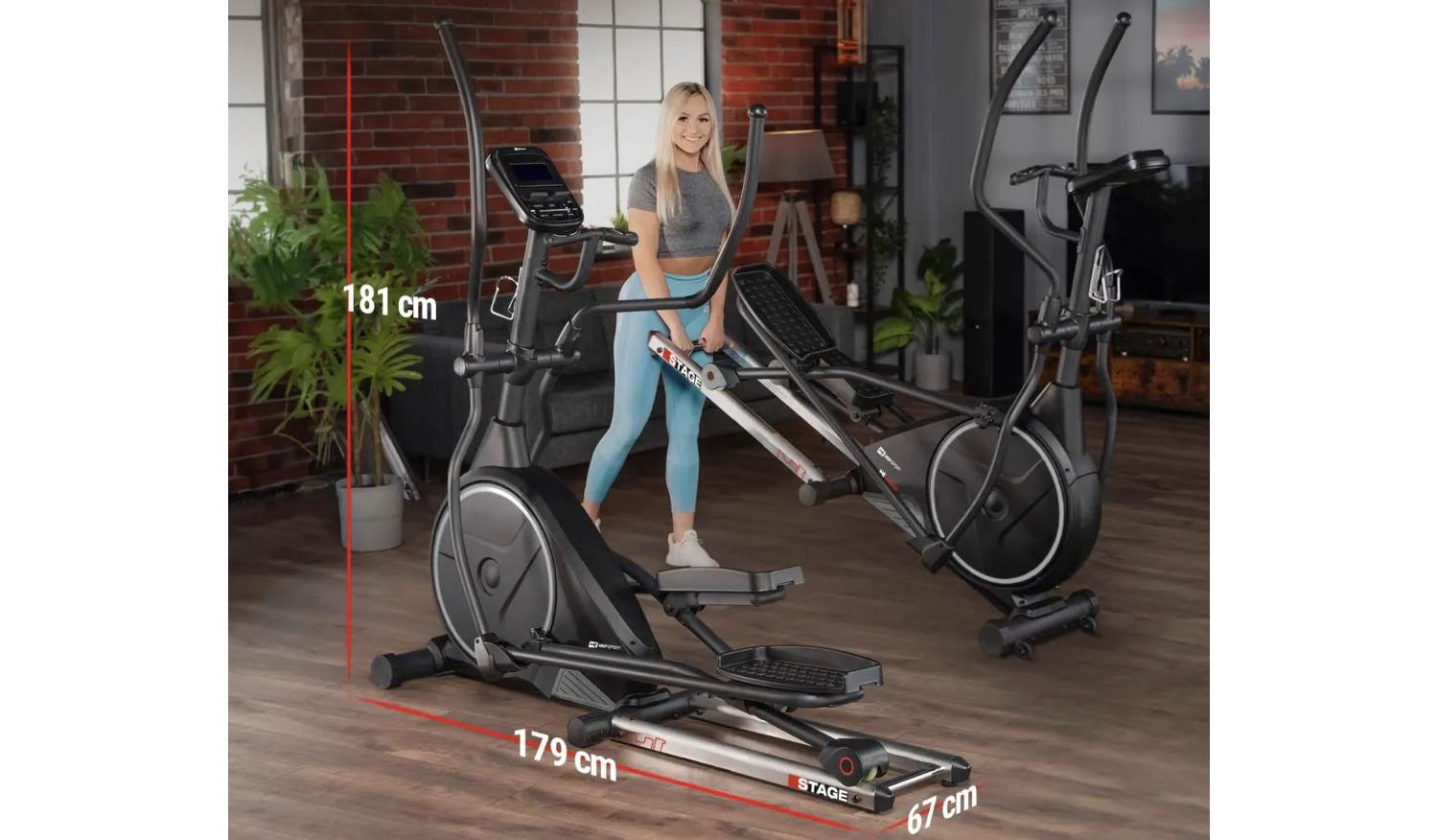 Орбітрек Hop-Sport HS-160CF Stage електромагнітний сірий 2