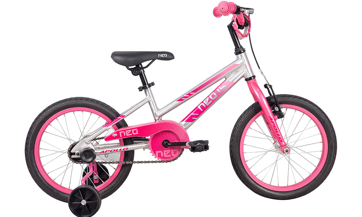 Фотография Велосипед детский Apollo NEO girls 16" 2021 Серо-розовый