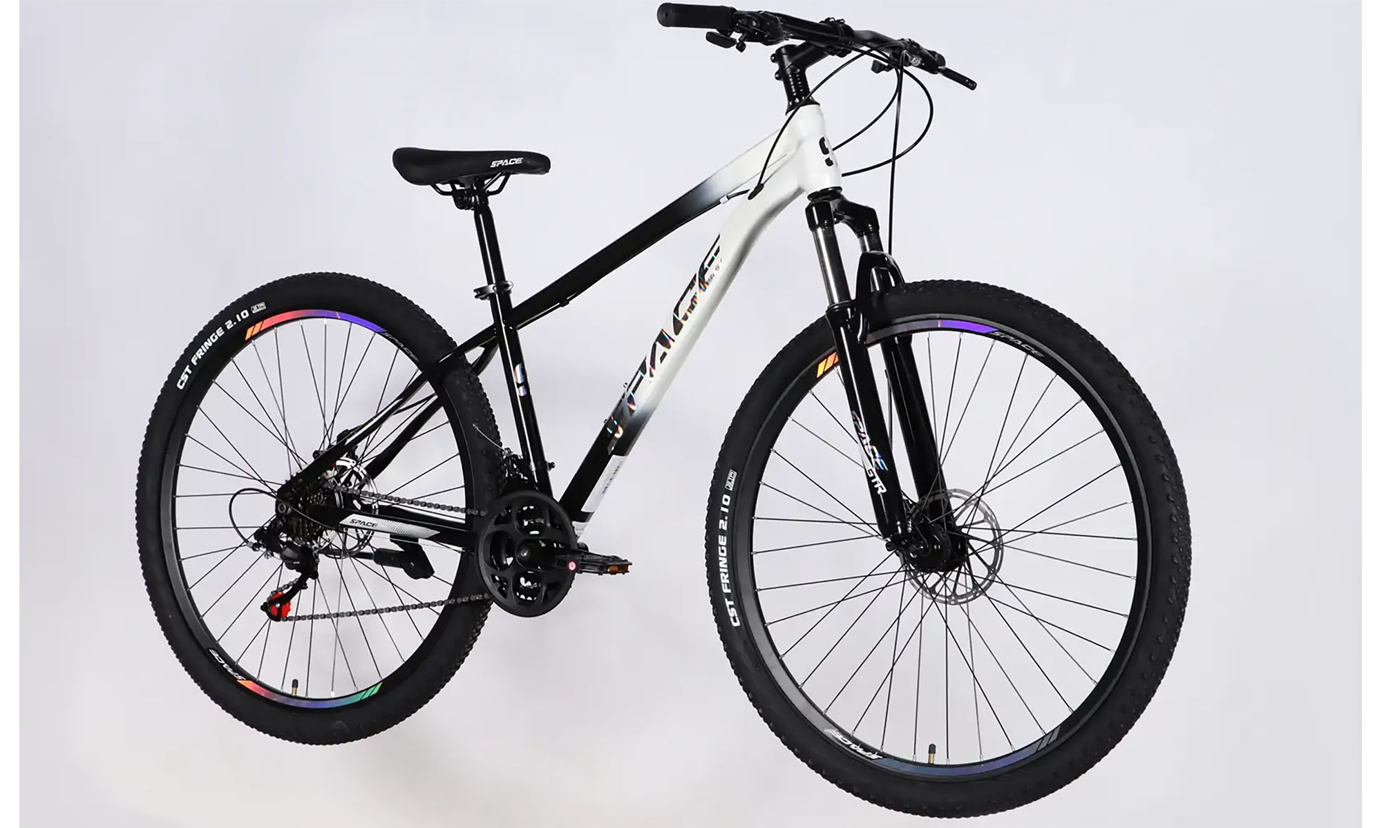 Велосипед SPACE MARS DD FR 29", розмір L, рама-20", рік 2026, чорний з білим 2