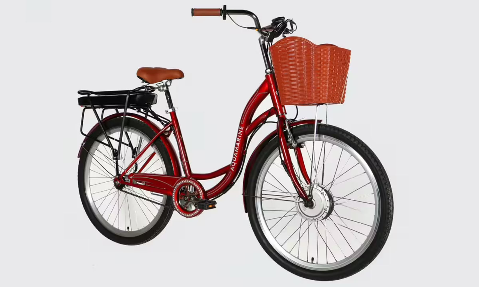 Велосипед c электроприводом Dorozhnik eAQUAMARINE BH 26", размер M, рама-17", 36 B 13 А*ч 500 Вт, год 2026, бордовый 6