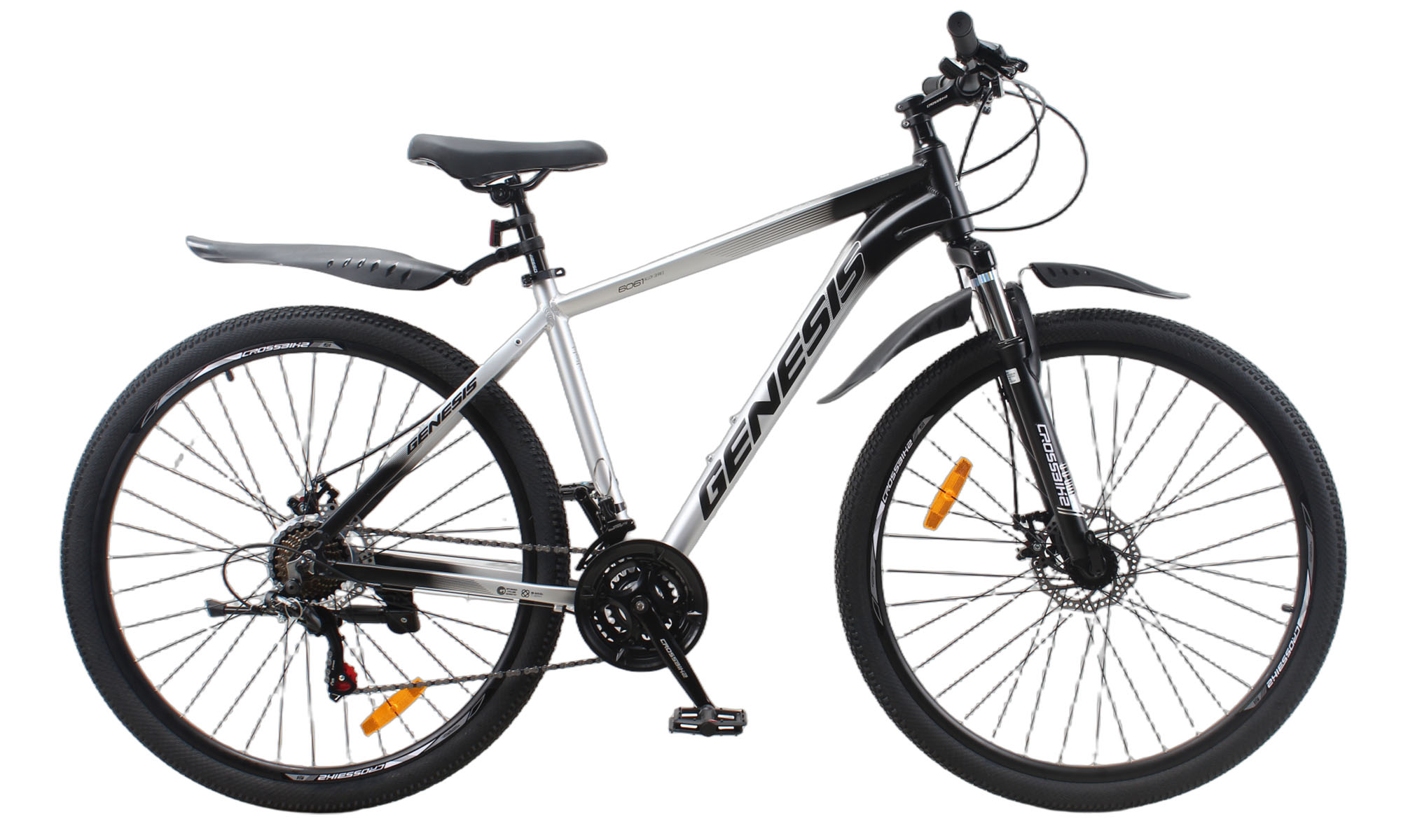Велосипед Crossbike Genesis 29", розмір L, рама 19", рік 2026, Чорний-Сірий 