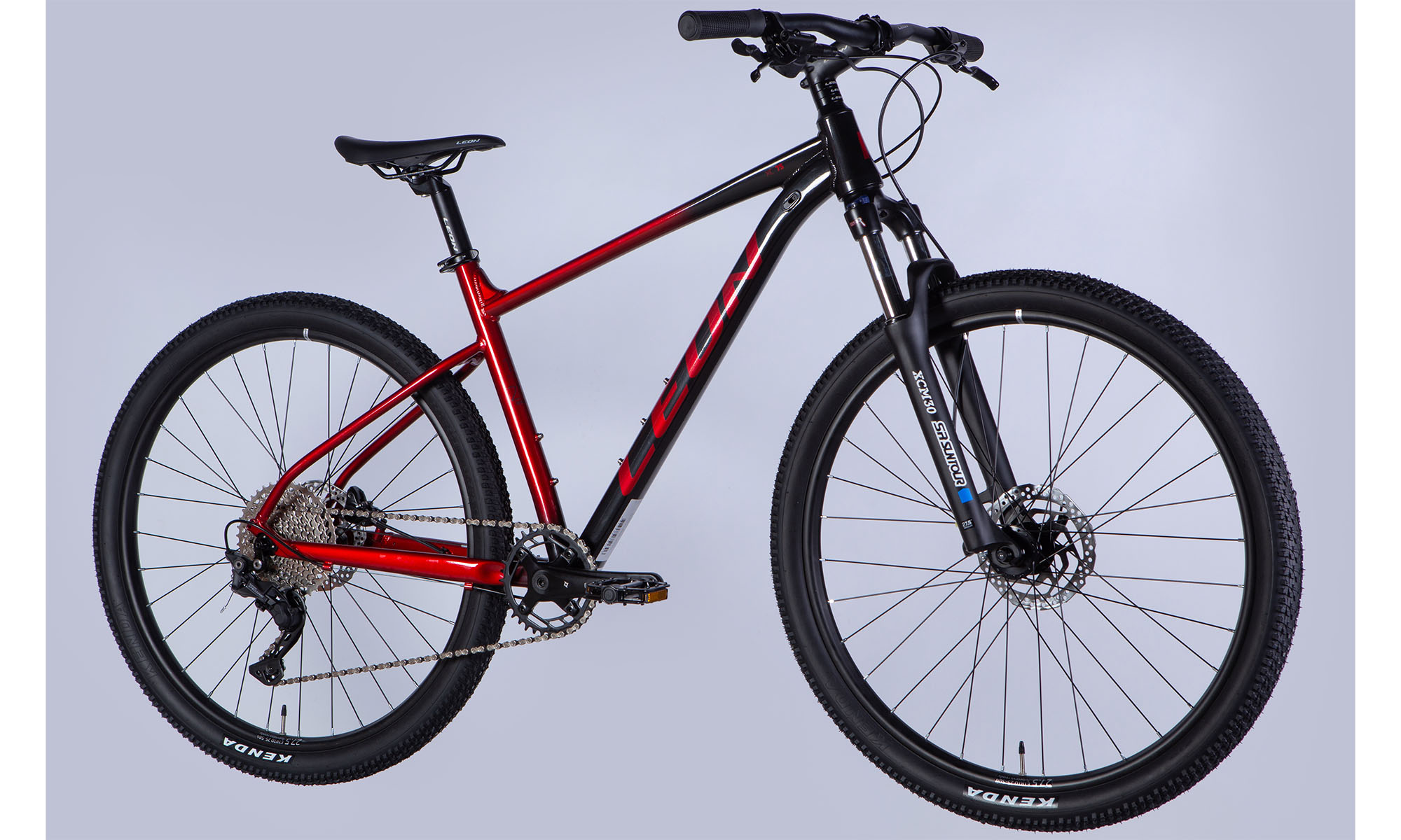 Велосипед Leon XC 75 HDD 27,5", розмір M, рама 18", 2025, чорний з червоним 4