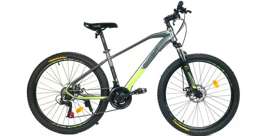 Фотография Велосипед Azimut Gemini D 27,5" размер М рама 17 Серо-зеленый