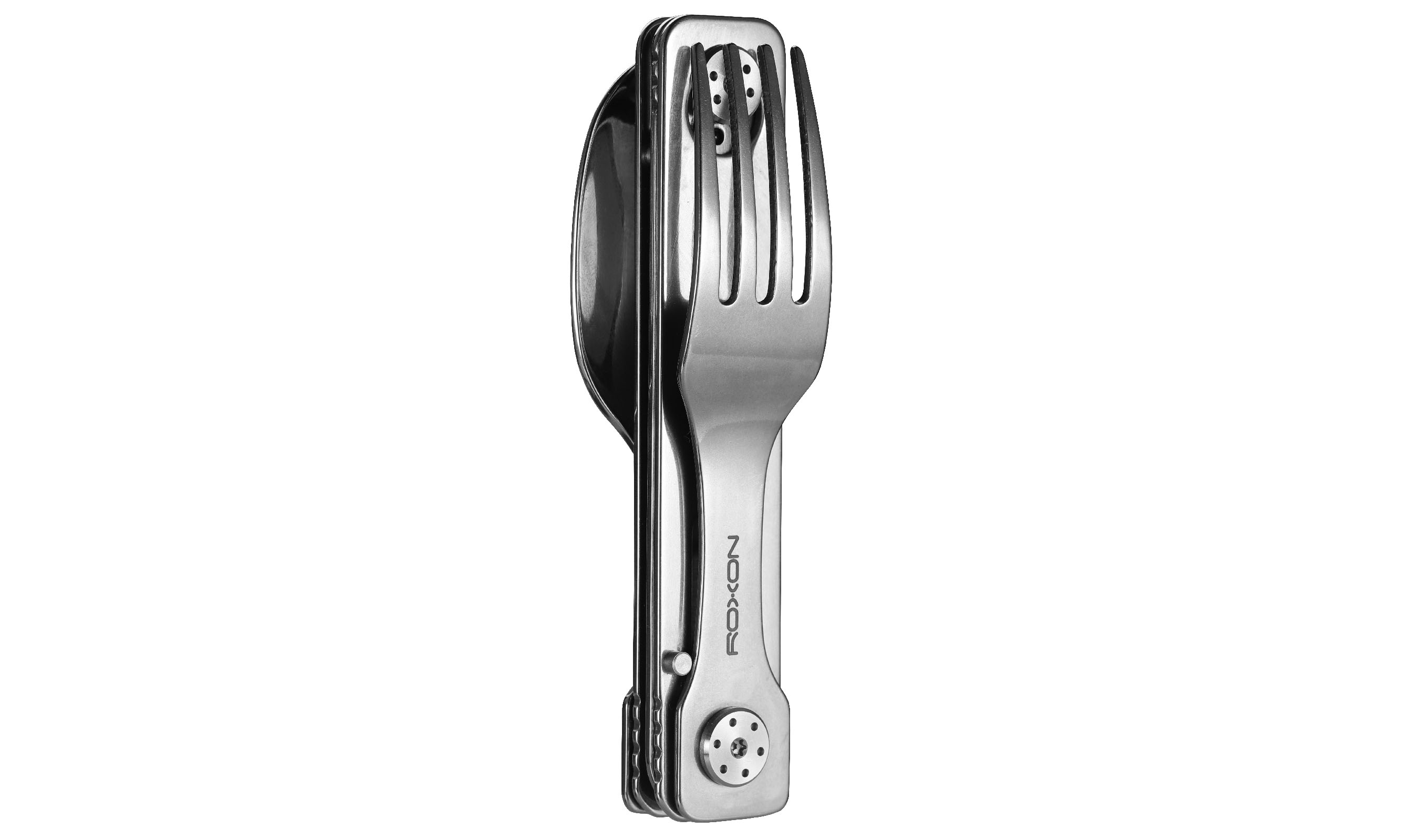 Фотографія Набір столових приладів Roxon C1 3 in1 (ложка, вилка, ніж), сірий