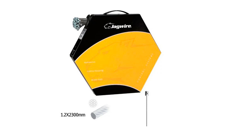 Фотографія Трос для перемикача JAGWIRE Basics BWC1011 гальванізир. 1.2х2300 мм - Sram/Shimano (100шт), сірий