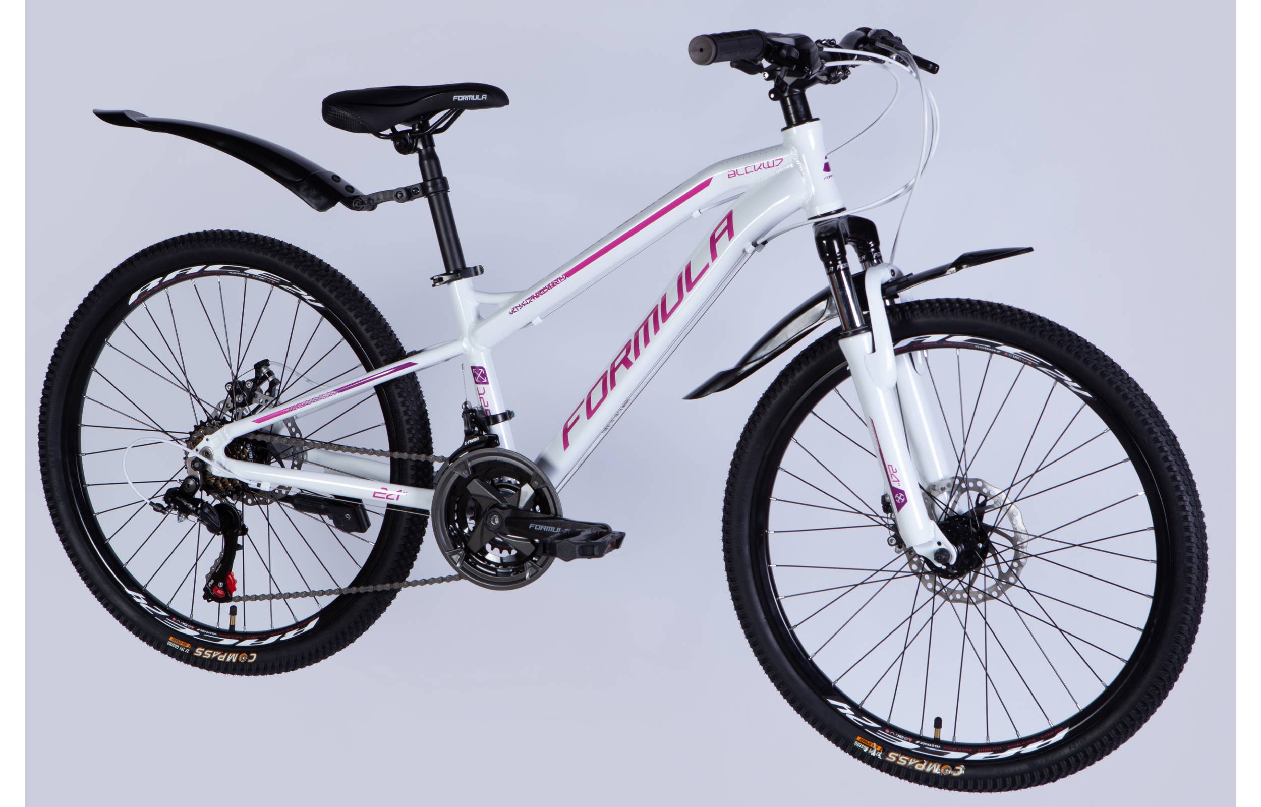 Фотография Велосипед Formula BLACKWOOD 1.0 DD 24" размер XXS рама 12,5" 2025 бело-розовый 6