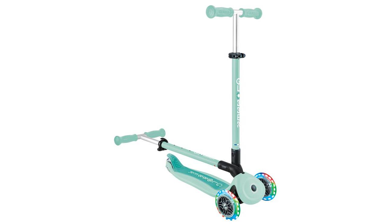 Самокат GLOBBER GO UP ACTIVE со светящимися колёсами, мятный, 1+ 5