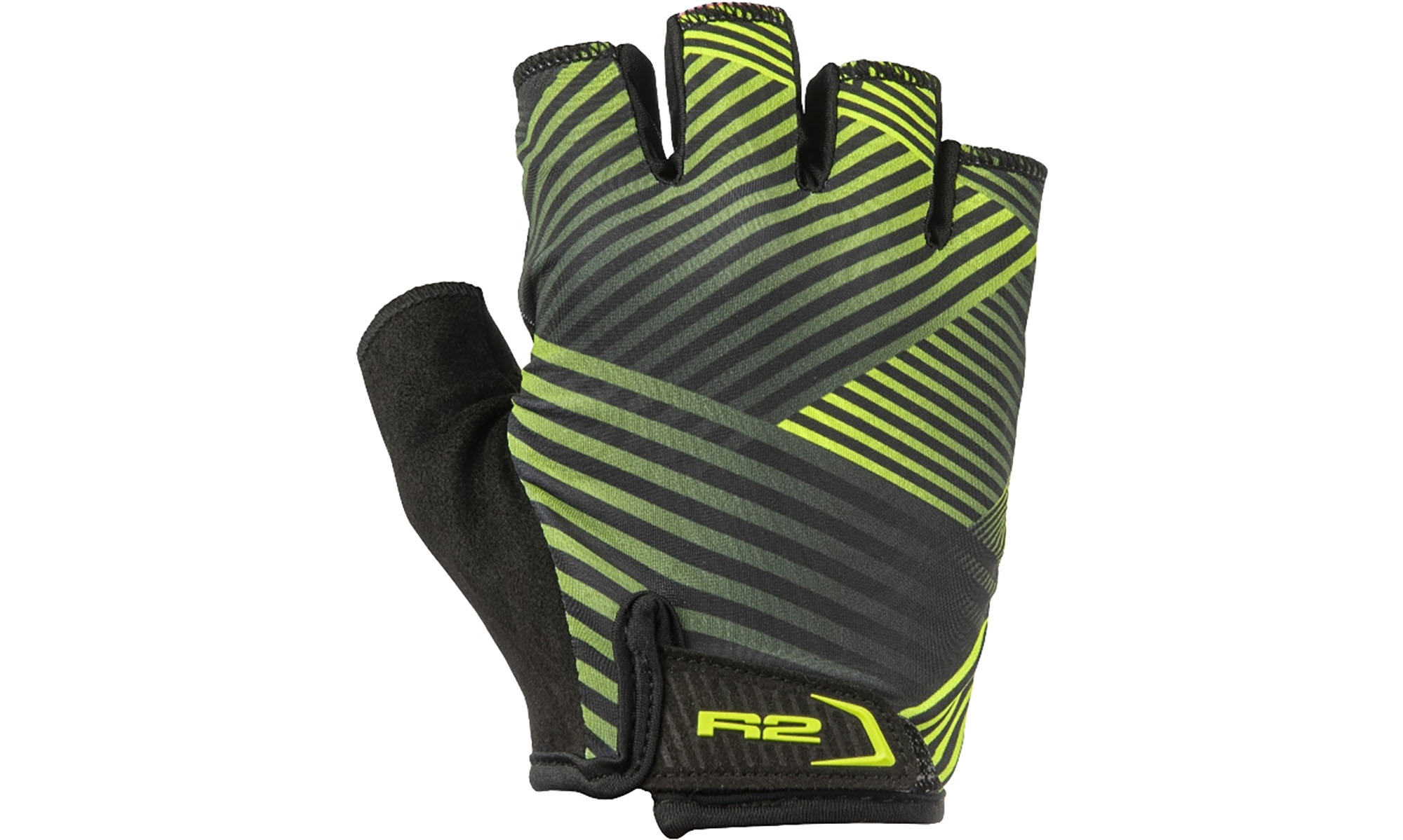 Рукавички R2 Easer колір чорний, неоновий жовтий, розмір M 