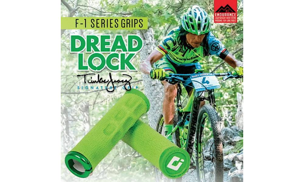 Грипсы ODI Tinker Juarez Dread Lock Grip зеленые с зелеными замками 5