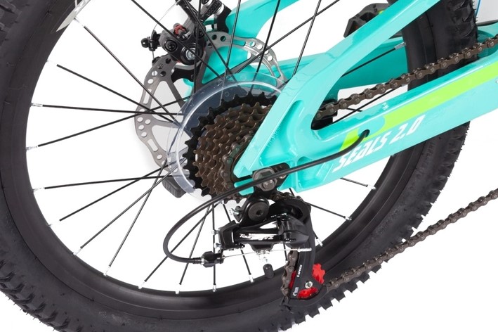 Велосипед Trinx SEALS 2.0 20" Cyan-Yellow-White 5