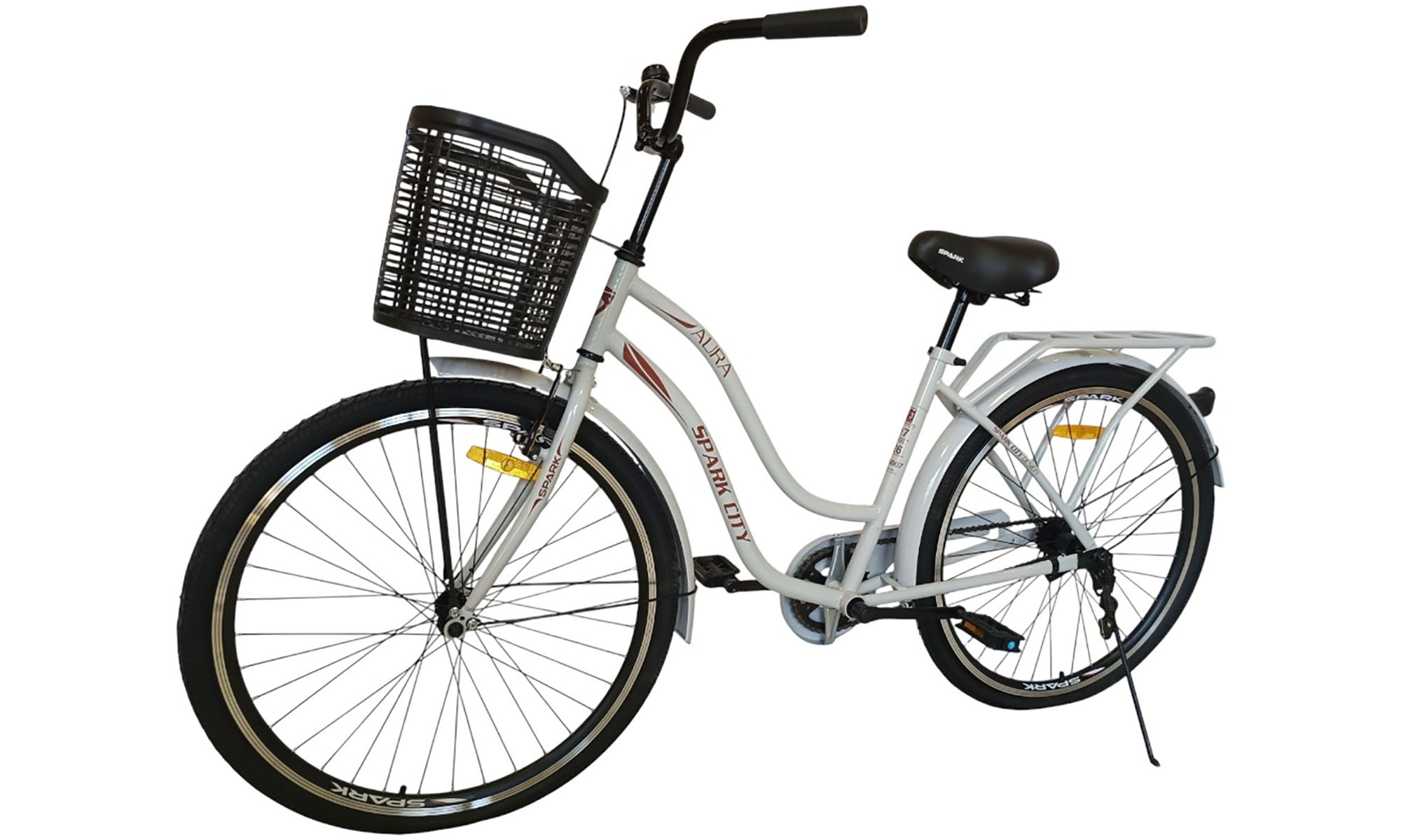 Велосипед SPARK CITY AURA 26", размер M, рама - 17", год 2026, светло-серый 2
