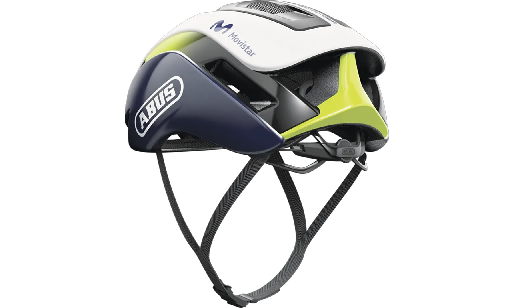 Велошлем спортивный ABUS GAMECHANGER 2.0 Movistar Team 24, размер L (57-61 см), Серо-белый 5