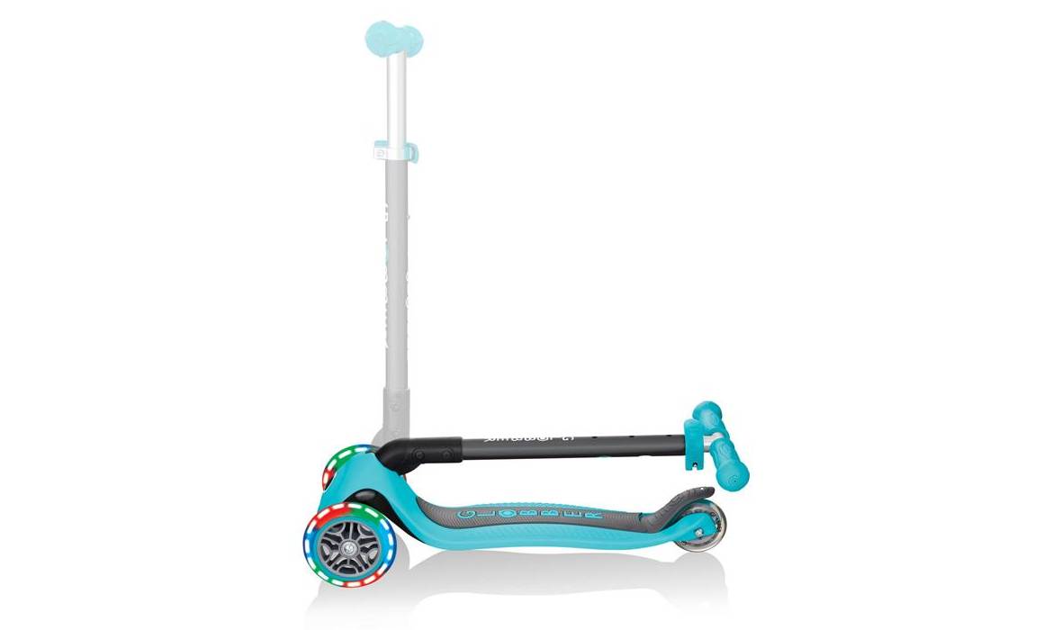 Самокат GLOBBER PRIMO FOLDABLE LIGHTS, бірюзовий, колеса з підсвічуванням, 3+ 4