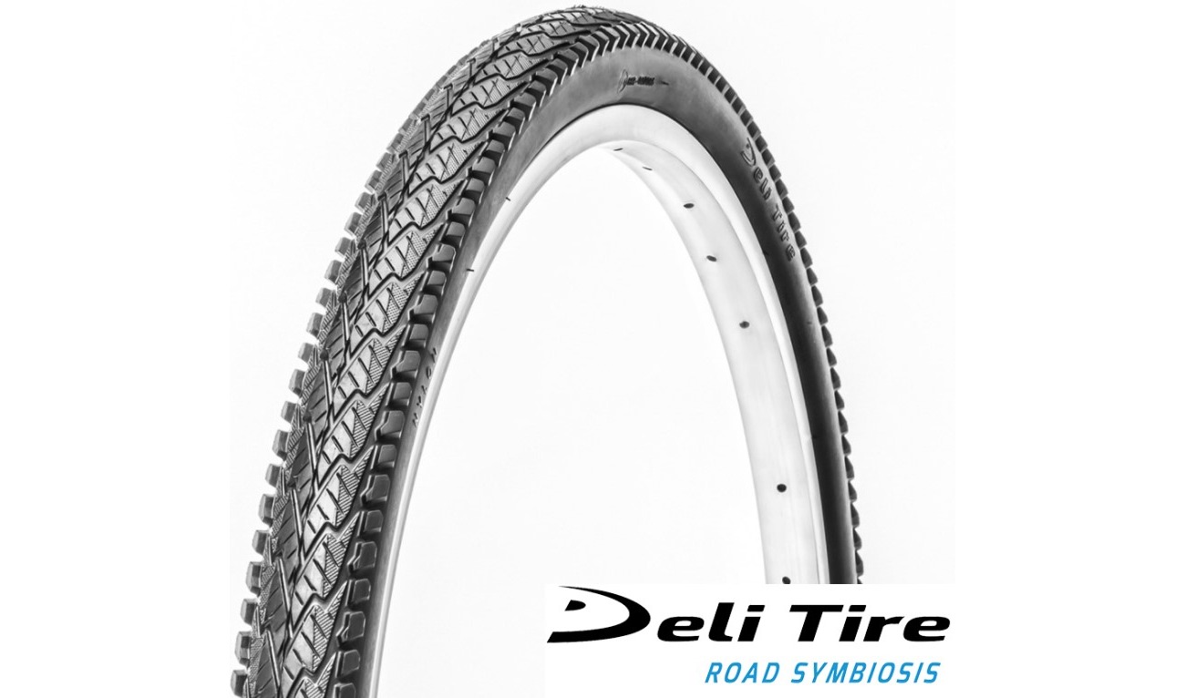 Фотография Покрышка 26"-1.95" DELI TIRE (282) слик з боковим шипом