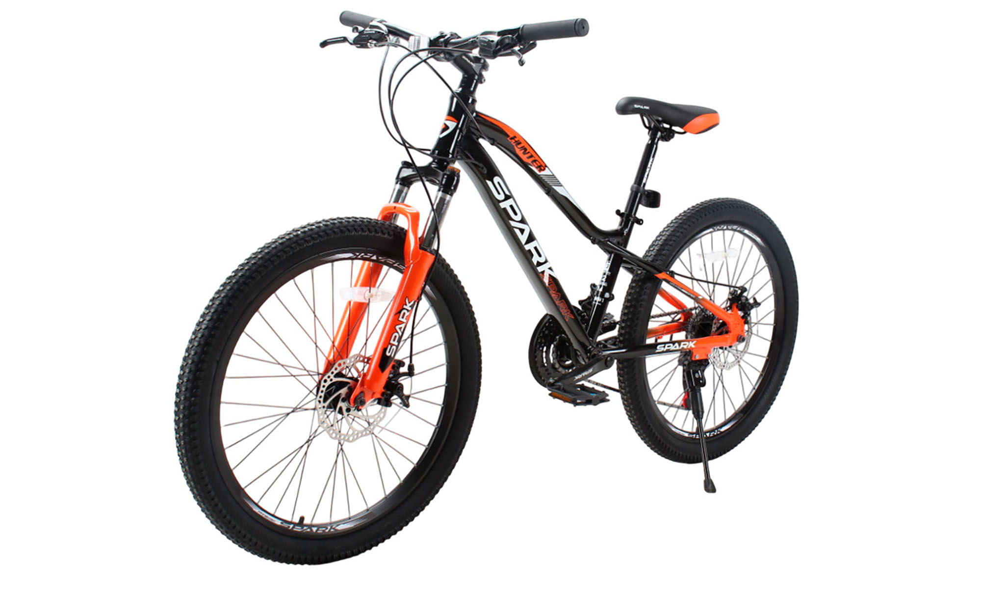 Велосипед SPARK HUNTER JR. 24", розмір XXS, рама 12", рік 2025, чорний з помаранчевим 3