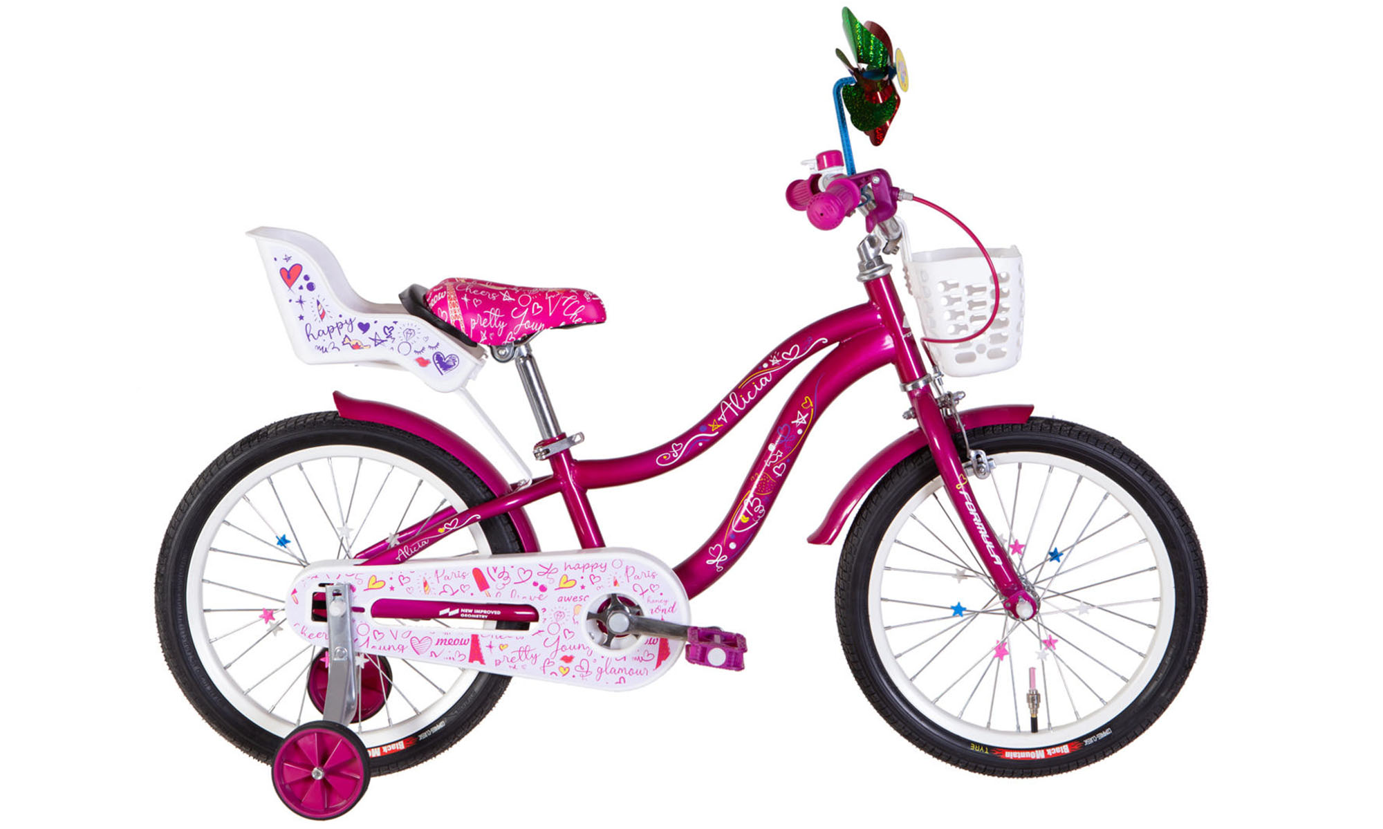 Велосипед Formula Kid ALICIA BH 18", размер XXS, рама-9", год 2026, малиновый 