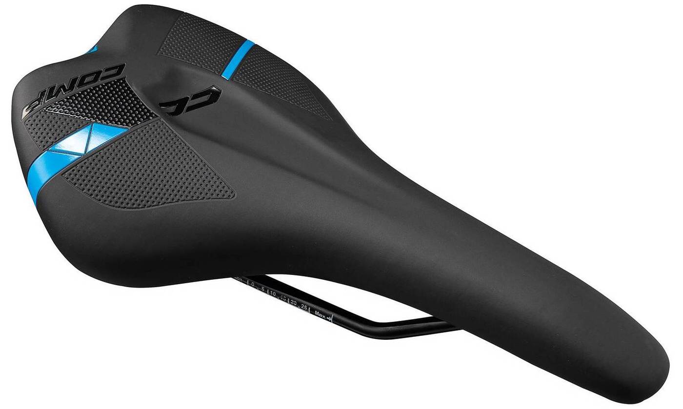 Сідло MERIDA SADDLE/MERIDA COMP, BLACK MATT/GLOSSY BLUE L:282MMxW:155MM 